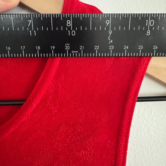 NWT Y2K Vintage Marian and Maral Floral Fiery Red Sleeveless long Dress Large - Picture 9 of 12